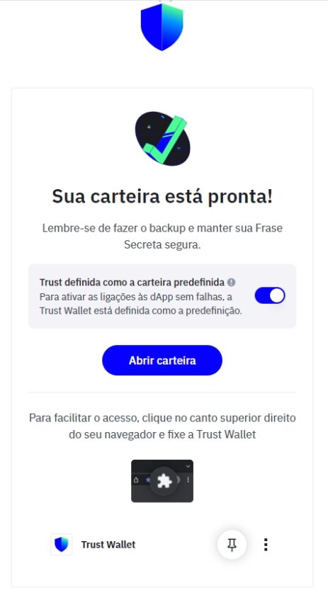 carteira trust wallet pronta