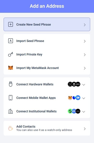 Create Rabby Wallet