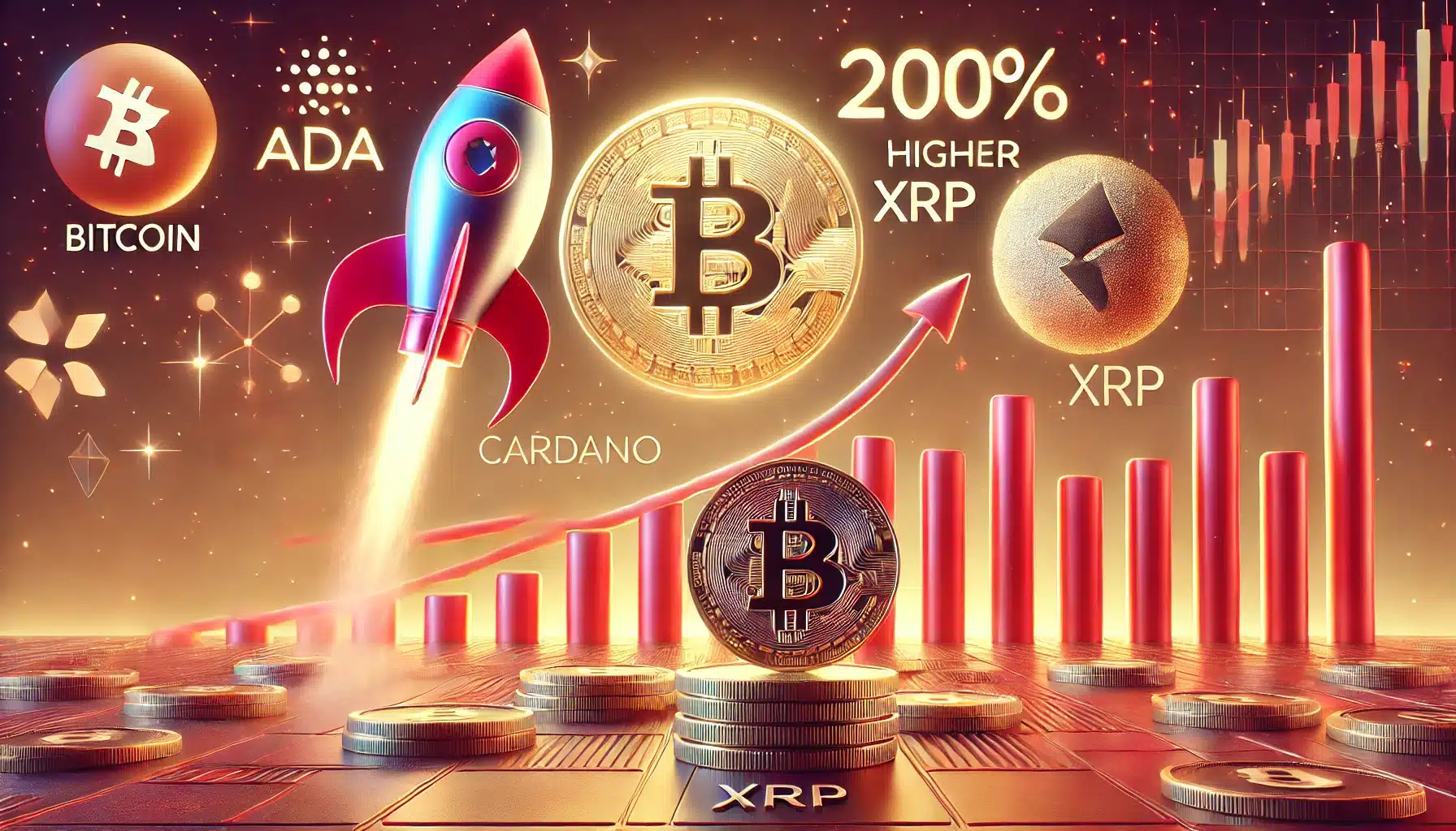 Cardano e XRP disparam 200% acima do Bitcoin