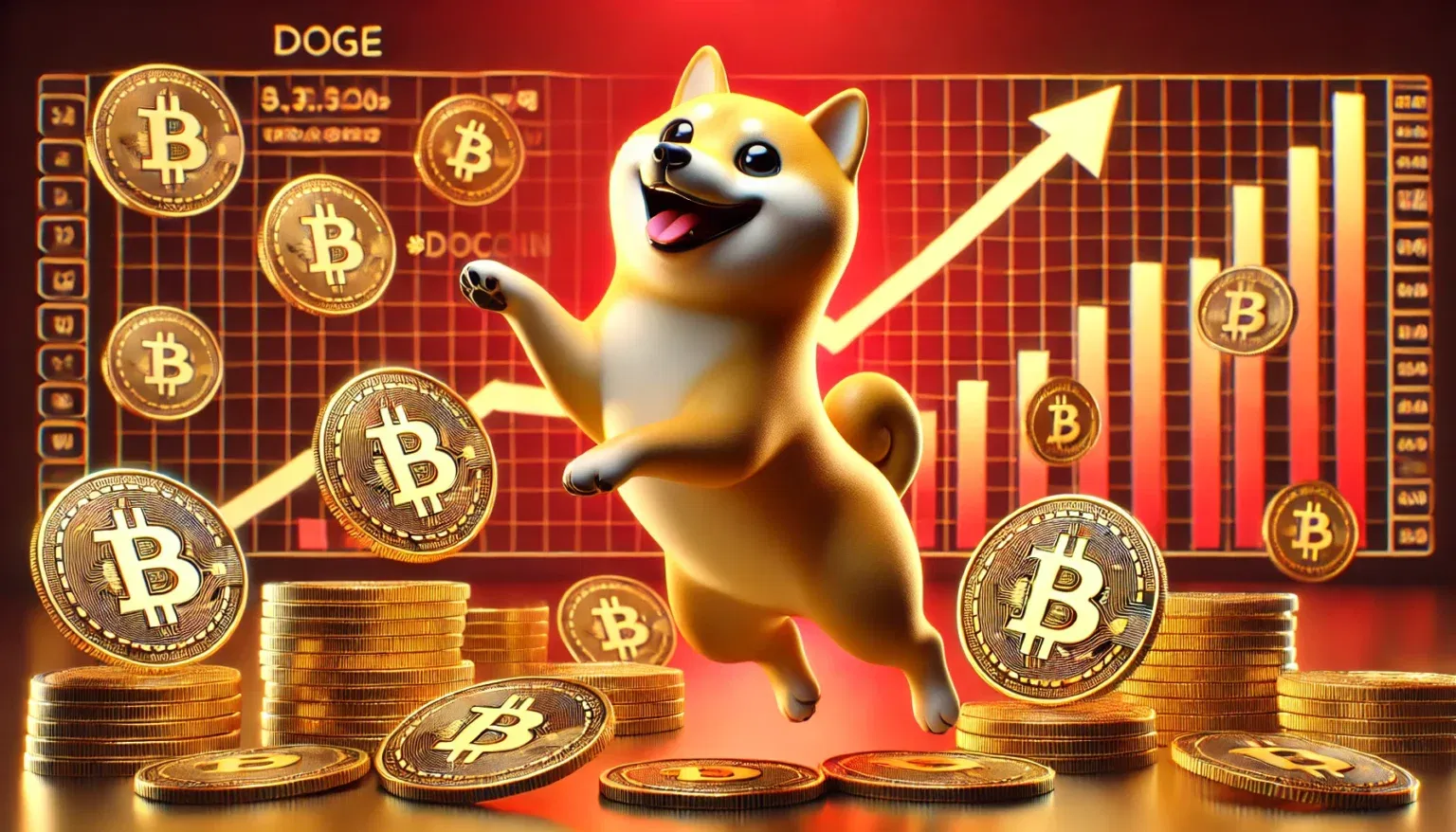 Dogecoin (DOGE) dispara 7%: Volume explode para US$ 3 bilhões