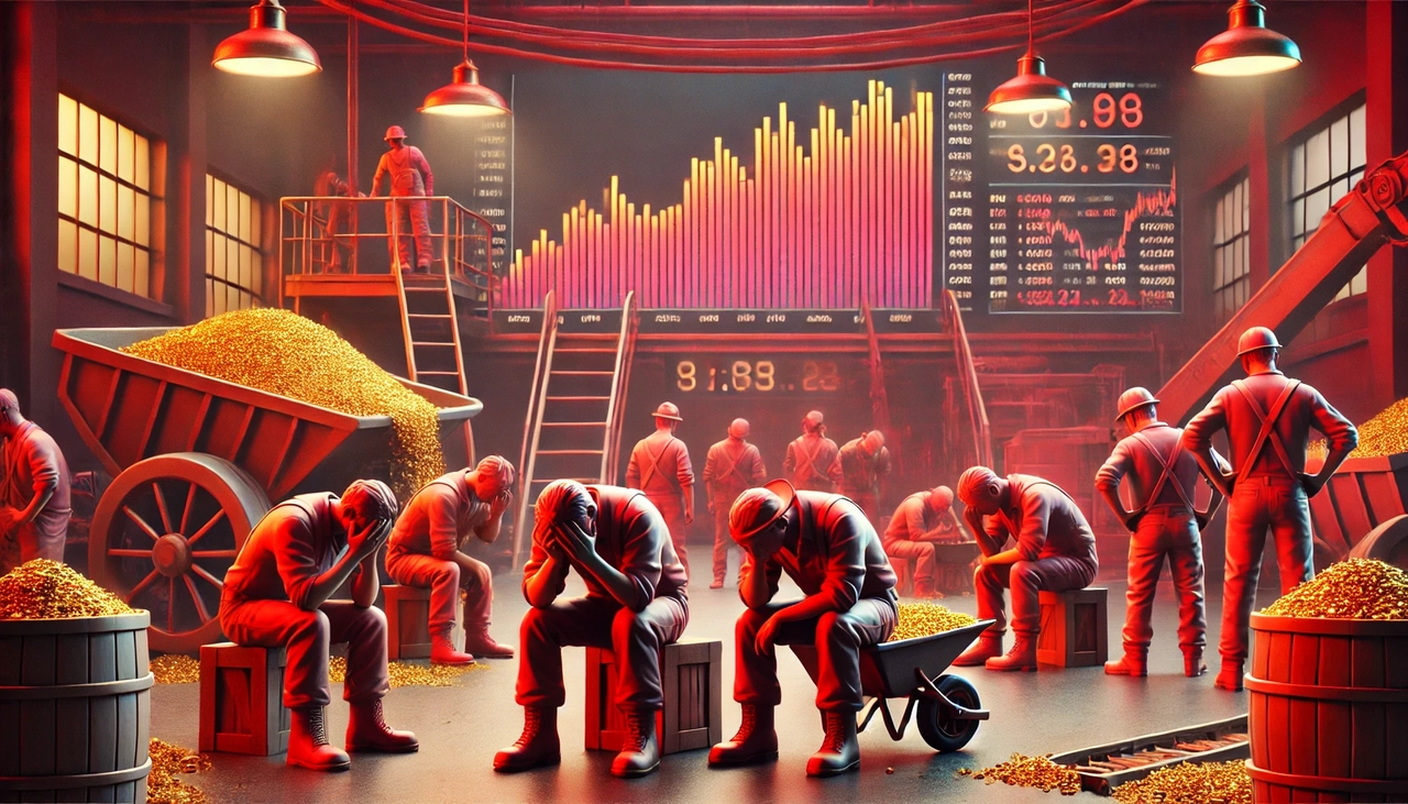 Ações de mineração desabam US$ 12 bilhões mesmo com Bitcoin estável