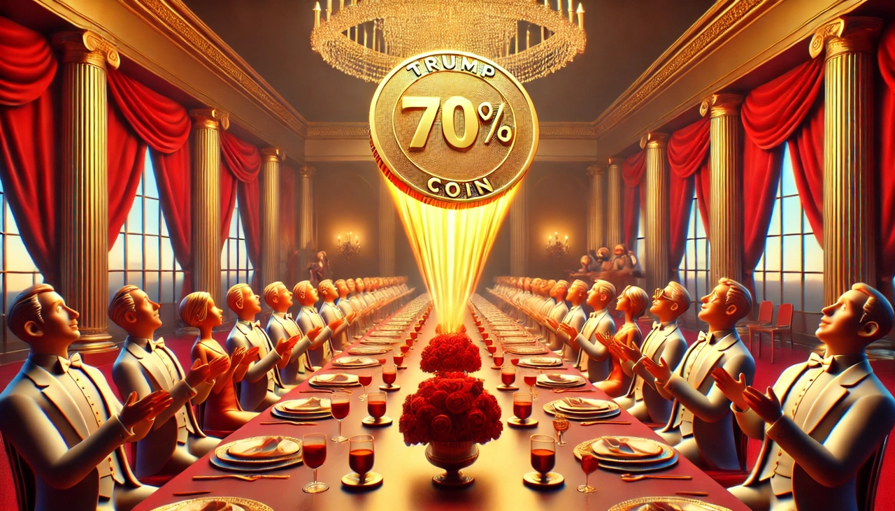 Moeda TRUMP salta 70% no jantar do presidente para os principais detentores de tokens