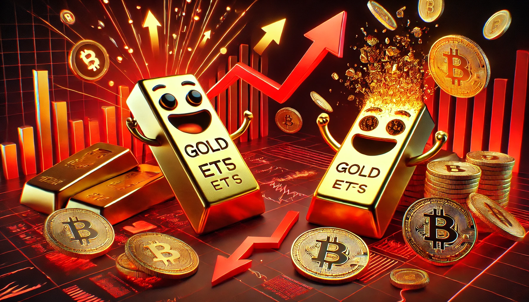 ETFs de ouro disparam após queda das criptomoedas