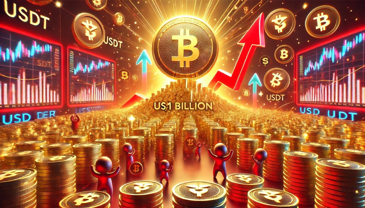 US$ 1 bilhão em USDT sinaliza nova alta no mercado de criptomoedas